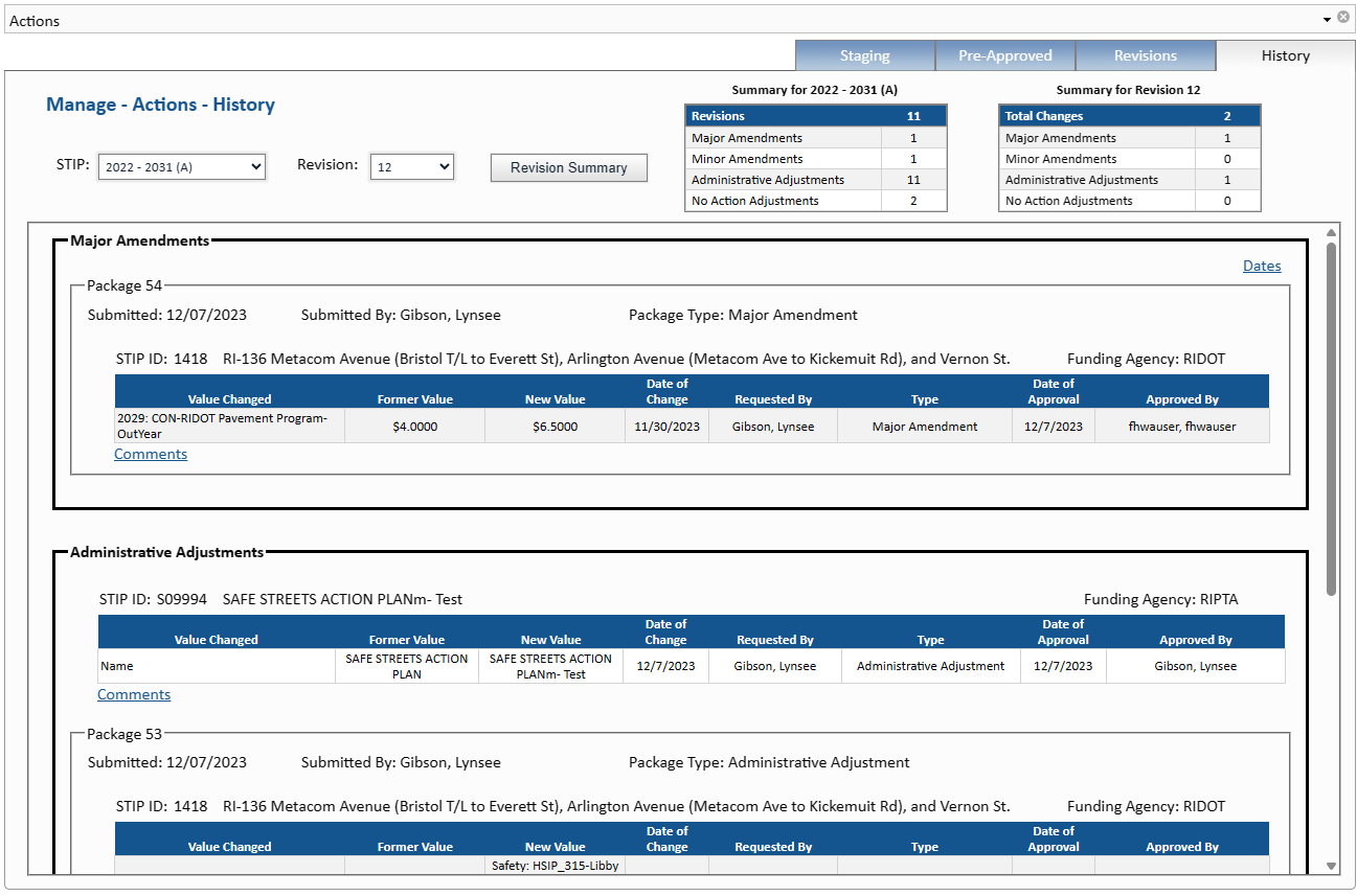 RI STIP Manager Actions History Tab.png